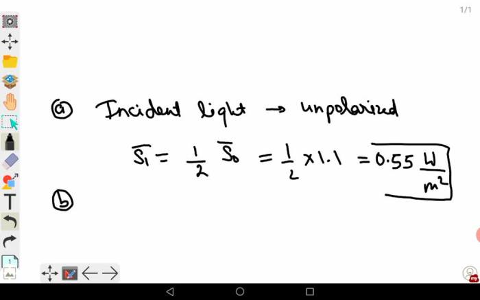 Unpolarized light whose intensity is