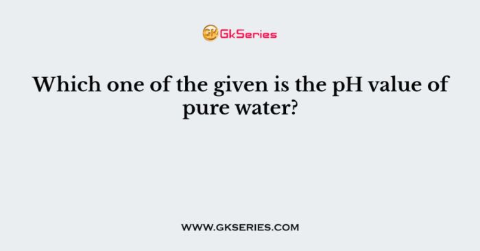 Ph water drinking value health does pure affect