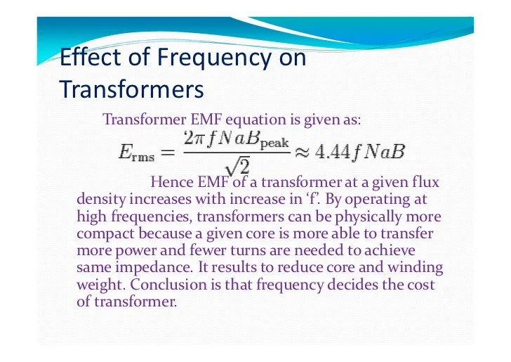 What is the emf frequency f