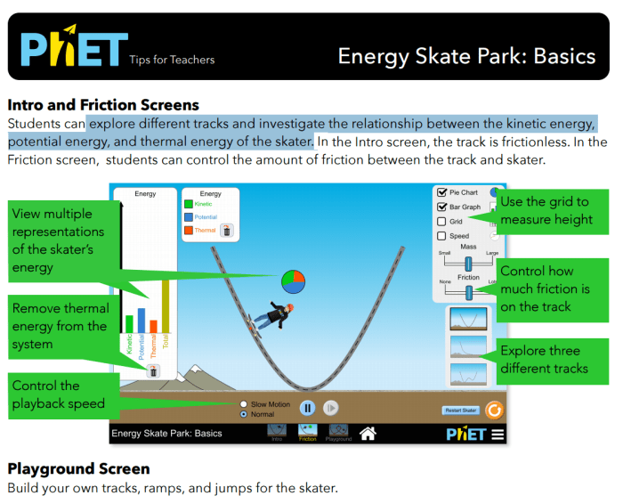 Answer key energy skate park answers