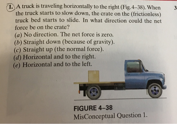 A truck is traveling horizontally to the right