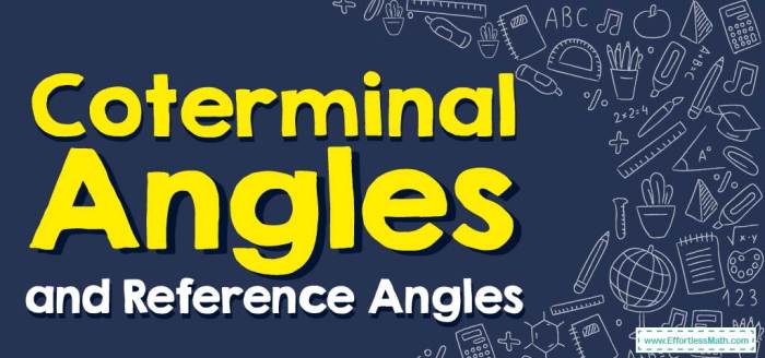 Angles reference coterminal bundle position standard choose board