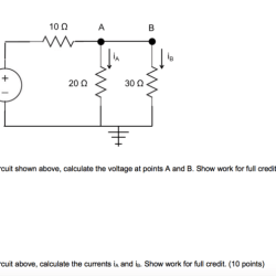 Compute voltages and in the circuit shown above. assume .
